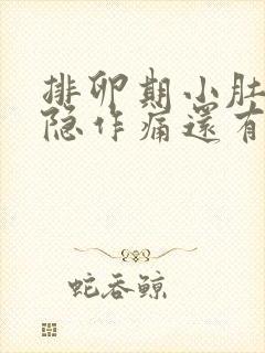 排卵期小肚子隐隐作痛还有血