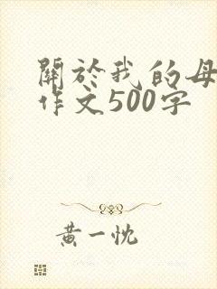 关于我的母亲的作文500字