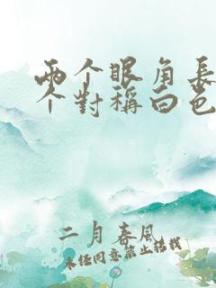 两个眼角长了两个对称白色斑块