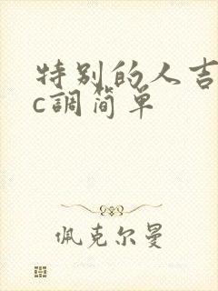 特别的人吉他谱c调简单
