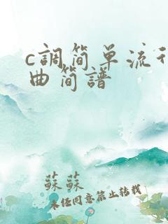 c调简单流行歌曲简谱