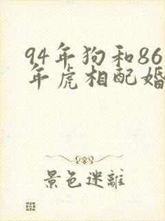 94年狗和86年虎相配婚姻如何
