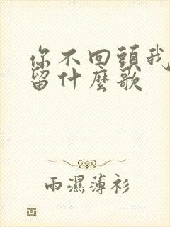 你不回头我不挽留什么歌