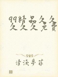 99精品久久久久久久免费