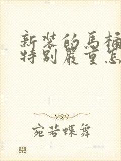 新装的马桶反味特别严重怎么办