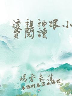 透视神眼小说免费阅读