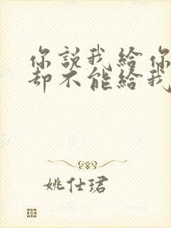 你说我给你太多却不能给我什么是什么歌