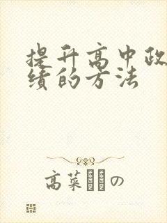 提升高中政治成绩的方法