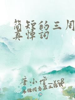 简短的三周年祭奠悼词