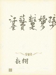 江苏离婚孩子抚养费是多少钱一个月