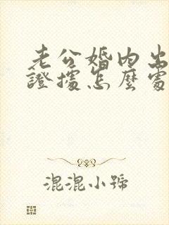 老公婚内出轨没证据怎么处理