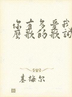 你有多爱我是什么歌的歌词