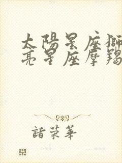 太阳星座狮子月亮星座摩羯