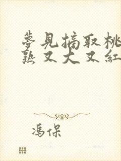 梦见摘取桃子成熟又大又红