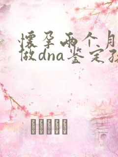 怀孕两个月可以做dna鉴定孩子是谁的吗