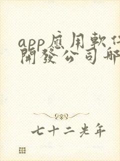 app应用软件开发公司哪家好