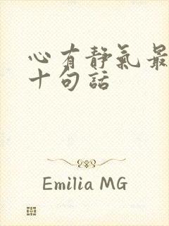 心有静气最经典十句话