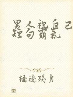 男人祝自己生日短句霸气