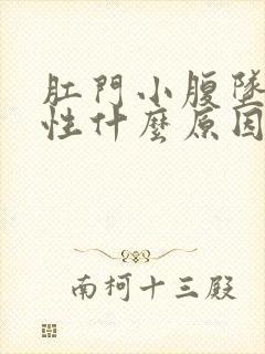 肛门小腹坠痛女性什么原因引起的