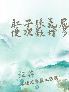 肚子胀气屁多大便次数增多