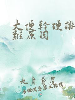 大便干硬排便困难原因