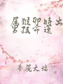 属猴卯时出生的男孩命运