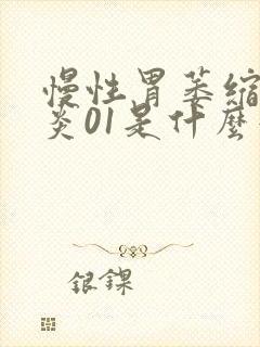 慢性胃萎缩性胃炎01是什么意思