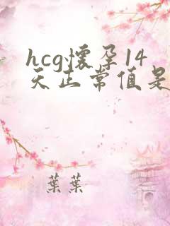 hcg怀孕14天正常值是多少