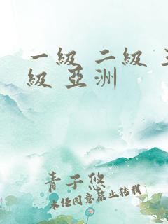 一级 二级 三级 亚洲