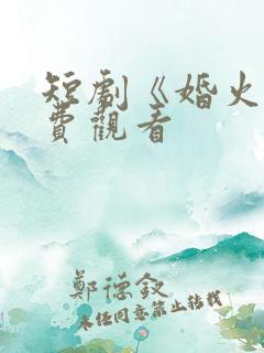 短剧《婚火》免费观看