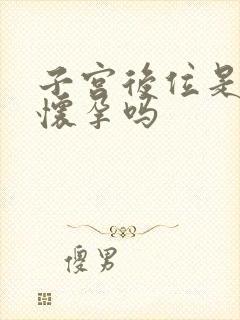 子宫后位是不易怀孕吗