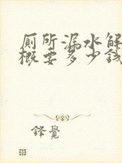 厕所漏水解决大概要多少钱