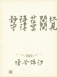 静待花开终有时守得云开见月明全诗