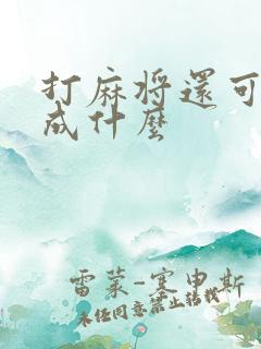 打麻将还可以说成什么