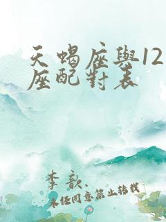 天蝎座与12星座配对表