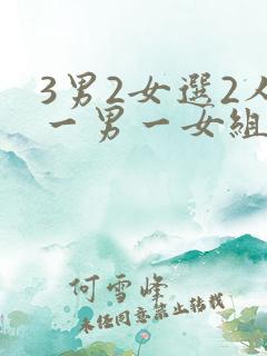 3男2女选2人一男一女组合有几种组合方式