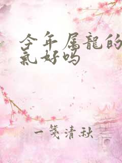 今年属龙的人运气好吗