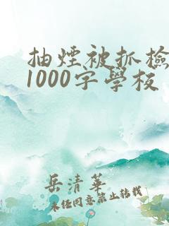 抽烟被抓检讨书1000字学校