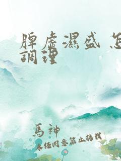 脾虚湿盛 怎么调理