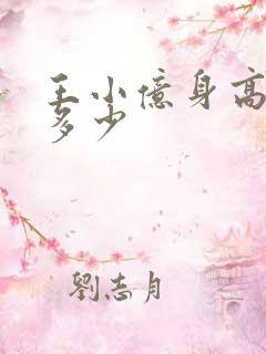 王小亿身高体重多少