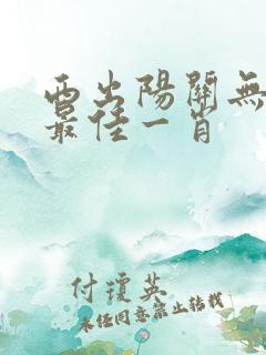 西出阳关无故人最佳一肖