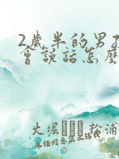 2岁半的男孩不会说话怎么办