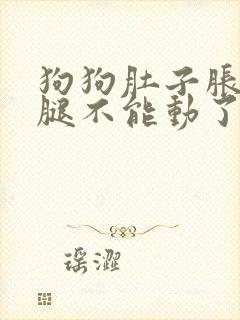 狗狗肚子胀痛后腿不能动了怎么办