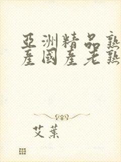 亚洲精品熟女国产国产老熟女