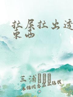 拉屎拉出透明的东西