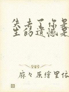 失去了你是我一生的遗憾是什么歌