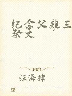 纪念父亲三周年祭文