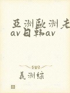 亚洲欧洲老熟妇av日韩av