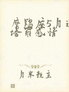 摩羯座5月运势塔罗感情