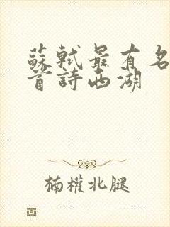 苏轼最有名的十首诗西湖